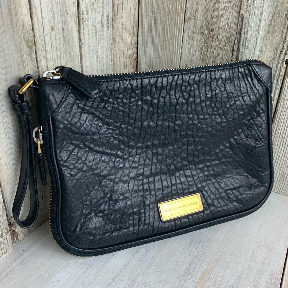 MARC JACOBS Black Lambskin Clutch